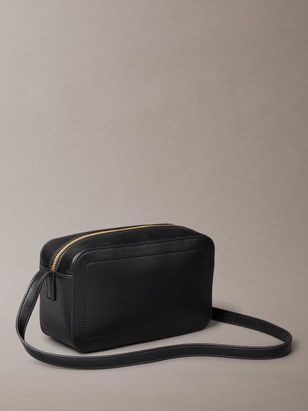 Calvin Klein Sandi Embossed Monogram Logo Camera Bag, Black - view 2, Black