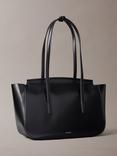 Calvin Klein Top Flap Tote Bag, Black/ Tumbled Deep