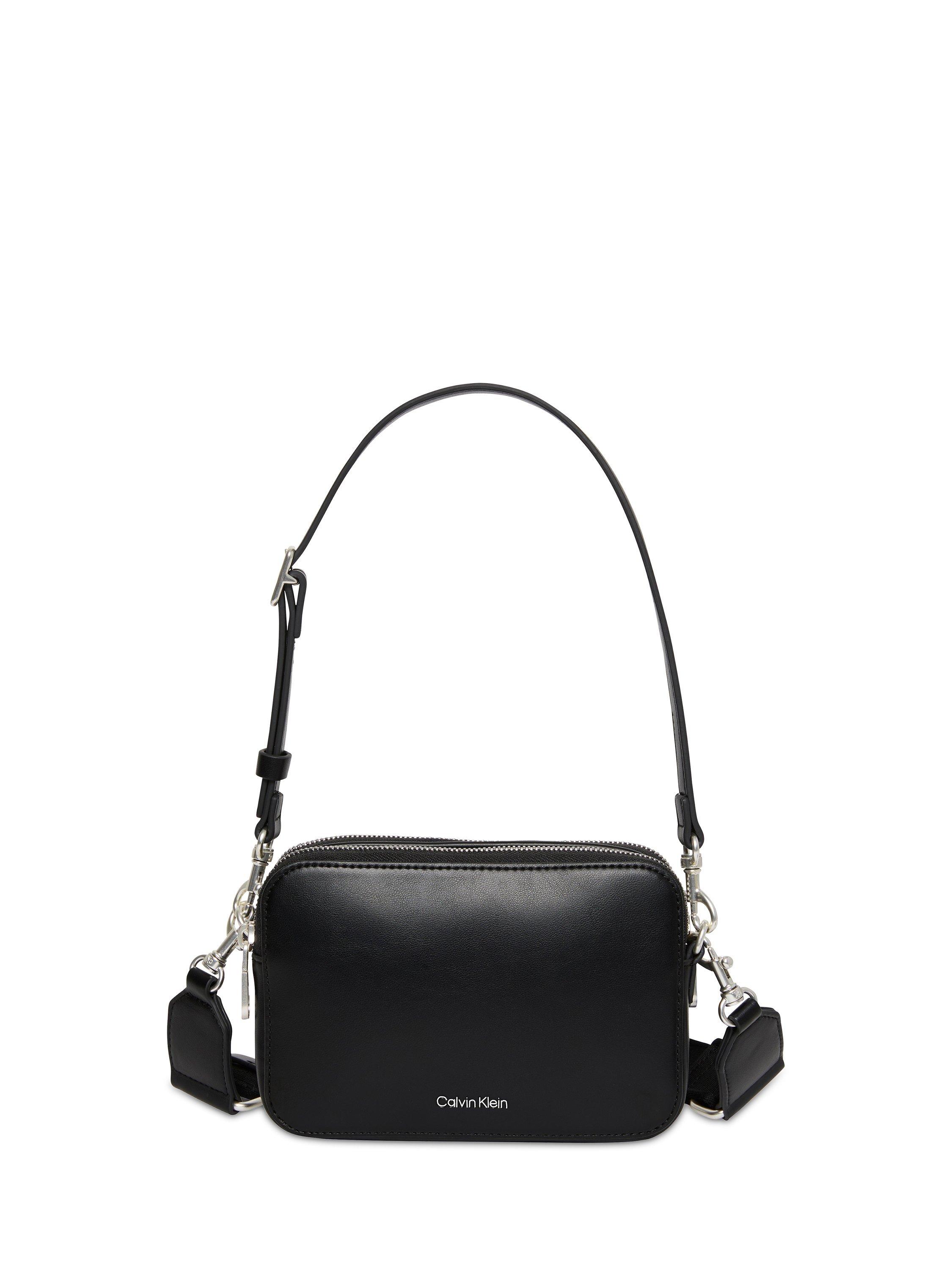 Product image 1 of 2, which shows Calvin Klein Convertible 2-Strap Crossbody Camera Bag, Black