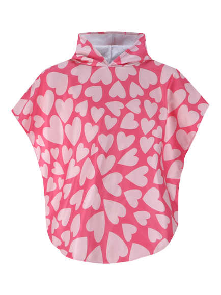 Slipfree Kids' Cherish Towelling Poncho, Pink, Pink