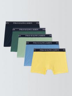 Ralph Lauren Logo Band Trunks, Pack of 5, Multi Multi, Multi Multi