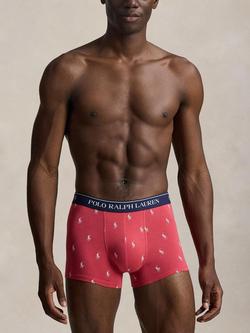 Polo Ralph Lauren Cotton Stretch Trunks, Red Mid - view 2, Red Mid