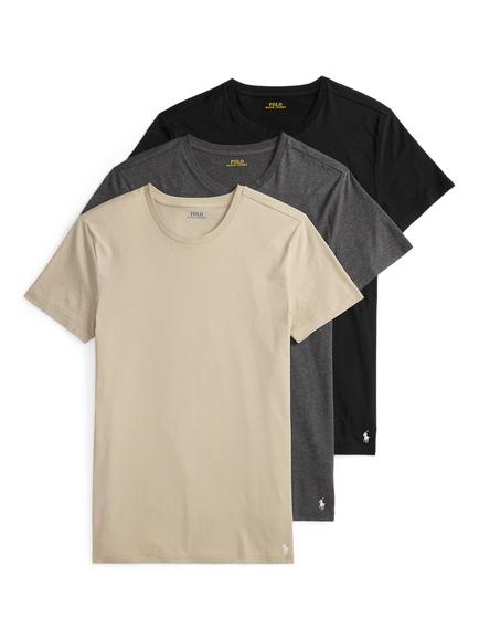 Ralph Lauren Cotton Slim Fit T-Shirt, Pack of 3, Multi Multi, Multi Multi