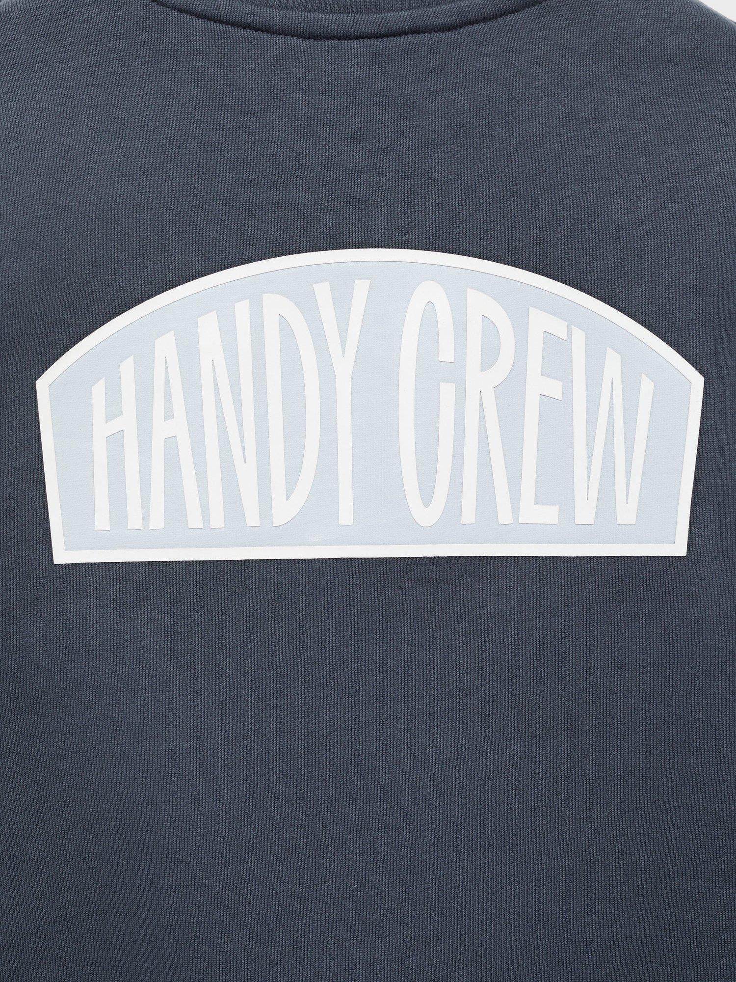 Product image 3 of 4, which shows Mango Kids' Cotton Graphic Crew Neck Sweatshirt, Dark Grey, 7-8 years