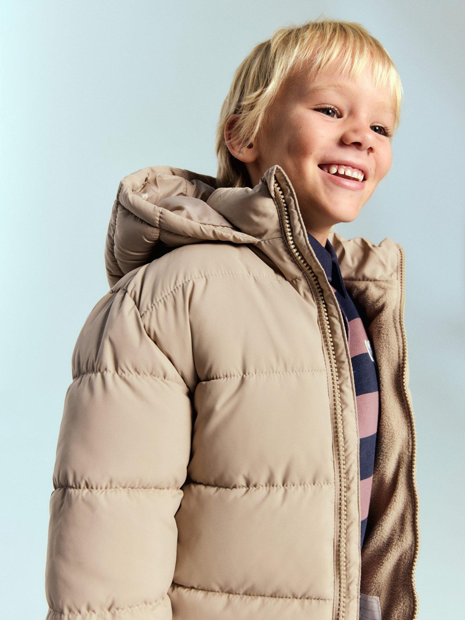 Product image 1 of 11, which shows Mango Kids' Aldo Hooded Puffer Coat, Yellow, 2-3 years