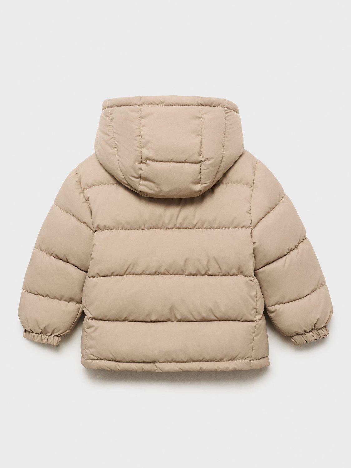 Product image 3 of 11, which shows Mango Kids' Aldo Hooded Puffer Coat, Yellow, 2-3 years