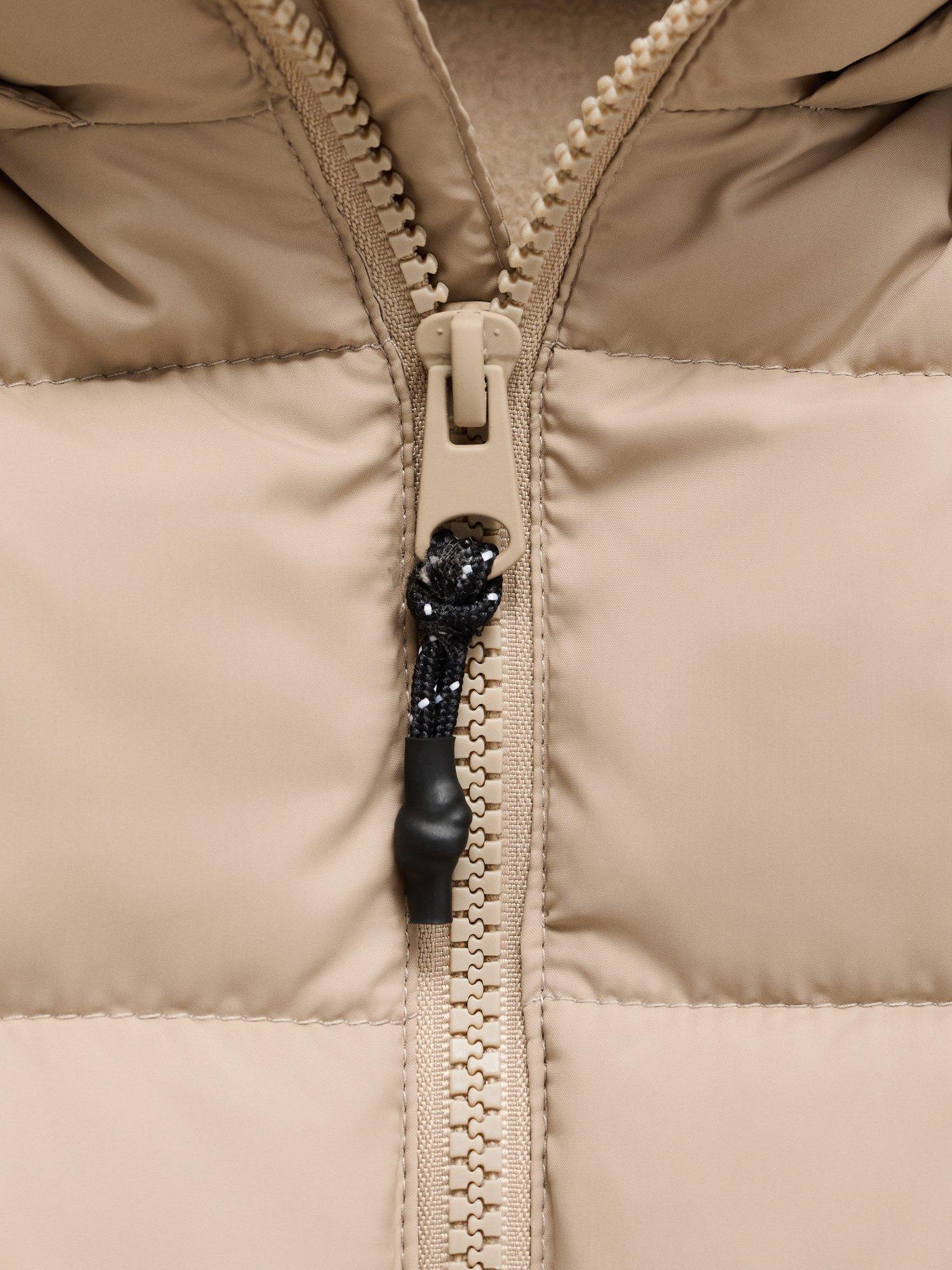 Product image 5 of 11, which shows Mango Kids' Aldo Hooded Puffer Coat, Yellow, 2-3 years