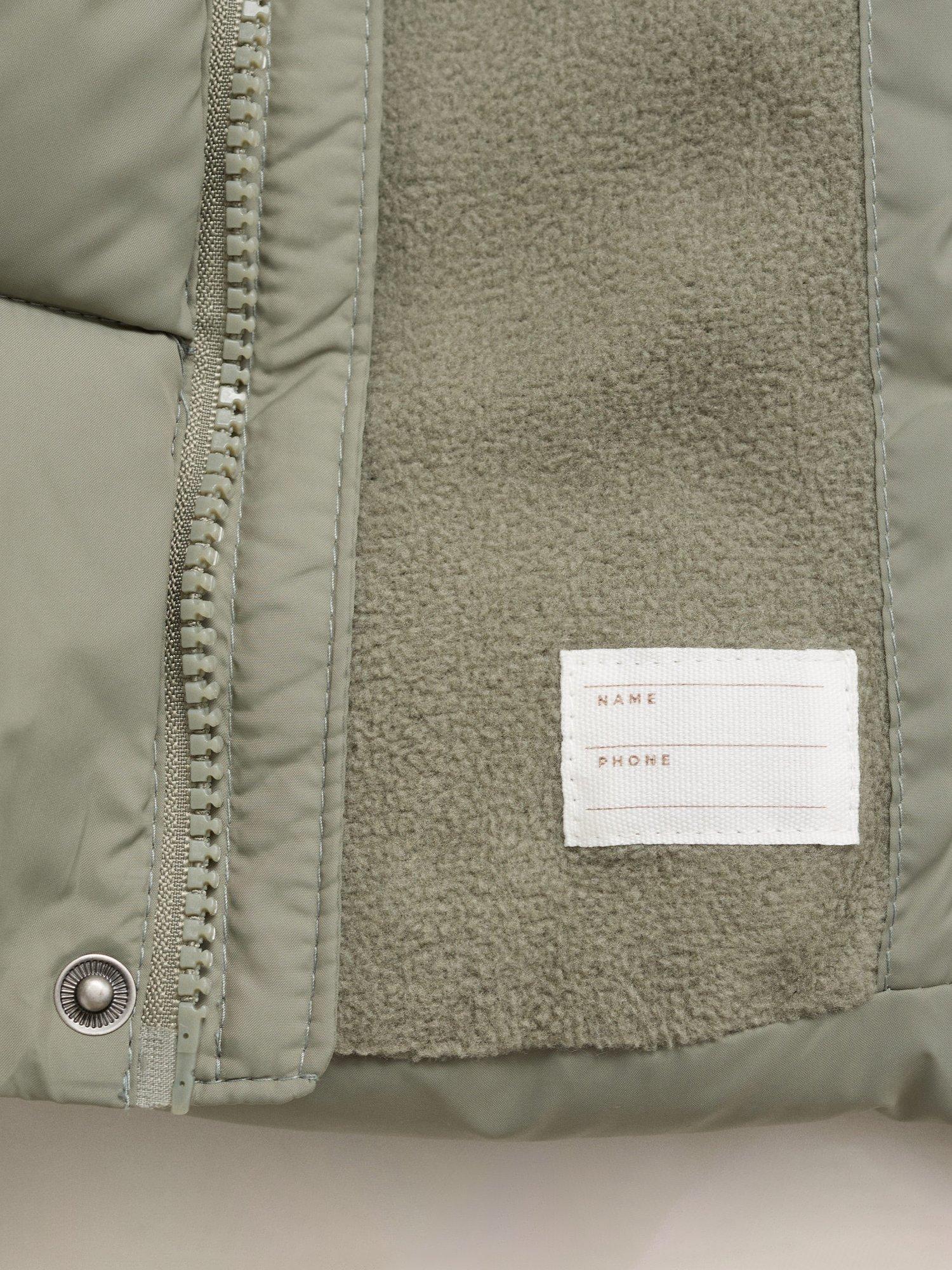 Product image 3 of 4, which shows Mango Kids' Aldo Hooded Puffer Coat, Green, 9-12 months