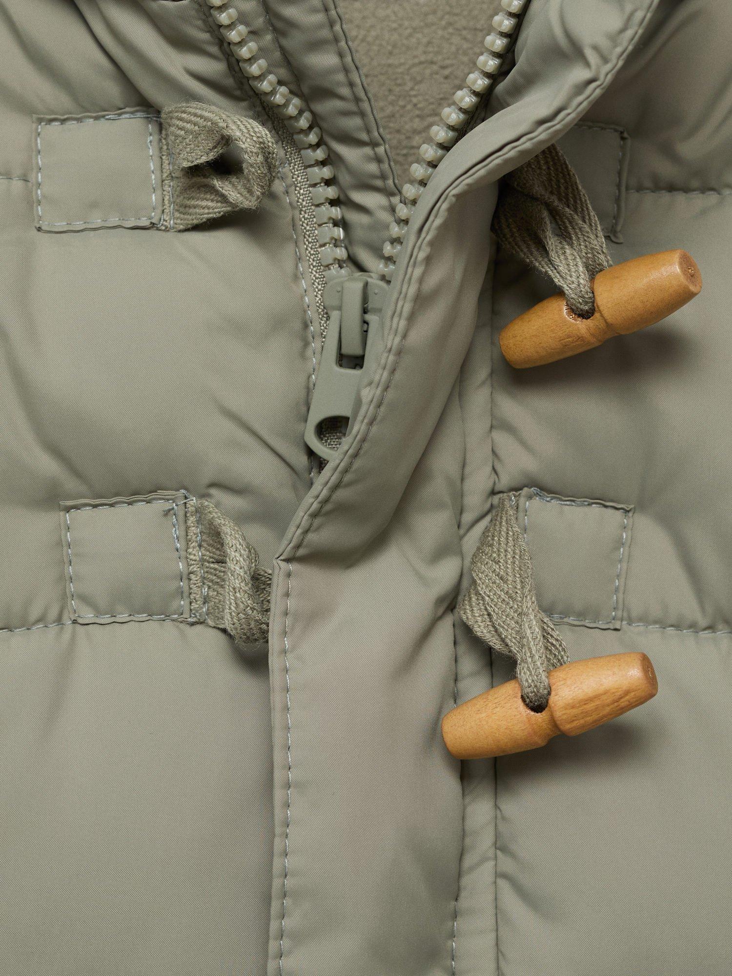 Product image 4 of 4, which shows Mango Kids' Aldo Hooded Puffer Coat, Green, 9-12 months