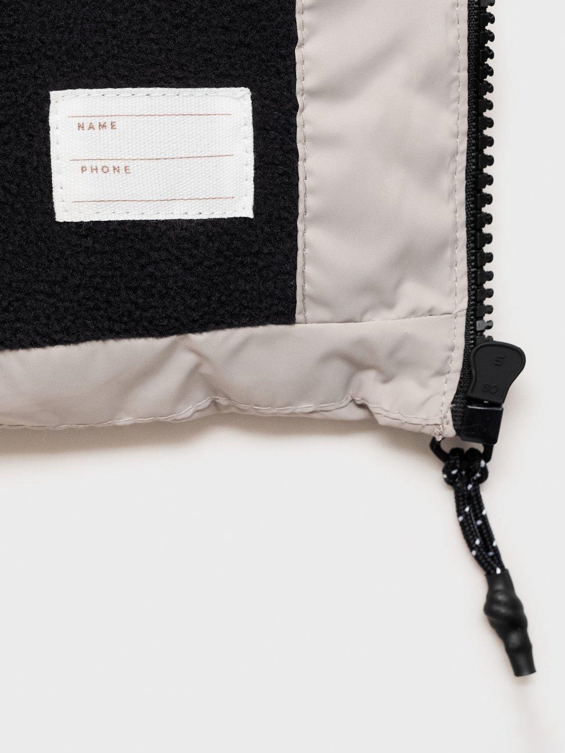 Product image 3 of 4, which shows Mango Kids' America Hooded Puffer Jacket, Pastel Brown, 6 years