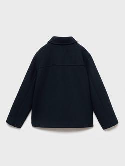 Mango Kids' Fede Shacket, Navy - view 2, Navy