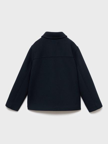 Mango Kids' Fede Shacket, Navy - view 2, Navy