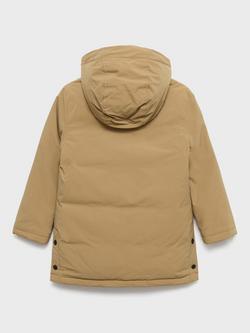 Mango Kids' Steve Hooded Puffer Coat, Medium Brown - view 2, Medium Brown