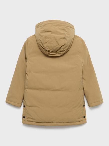 Mango Kids' Steve Hooded Puffer Coat, Medium Brown - view 2, Medium Brown