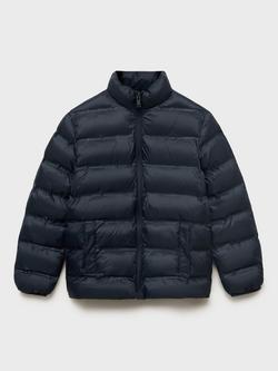 Mango Kids' Unico Puffer Jacket, Navy