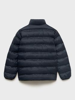 Mango Kids' Unico Puffer Jacket - view 2, Navy