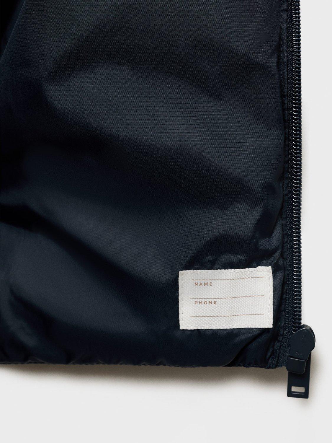 Product image 4 of 4, which shows Mango Kids' Unico Puffer Jacket, Navy, 6 years