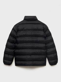 Mango Kids' Unico Puffer Jacket - view 2, Black