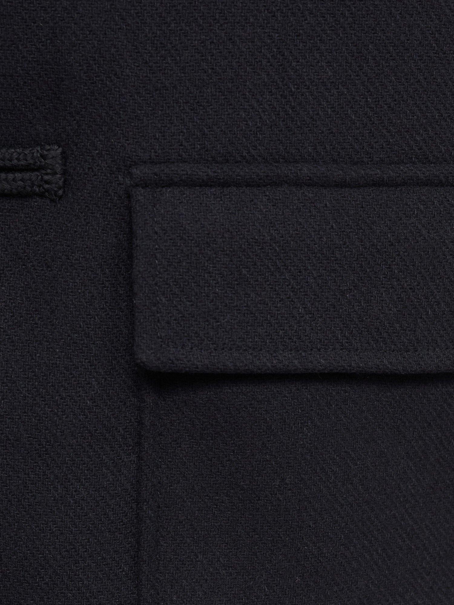 Product image 4 of 6, which shows Mango Kids' Toby Hooded Duffle Coat, Navy, 12 years