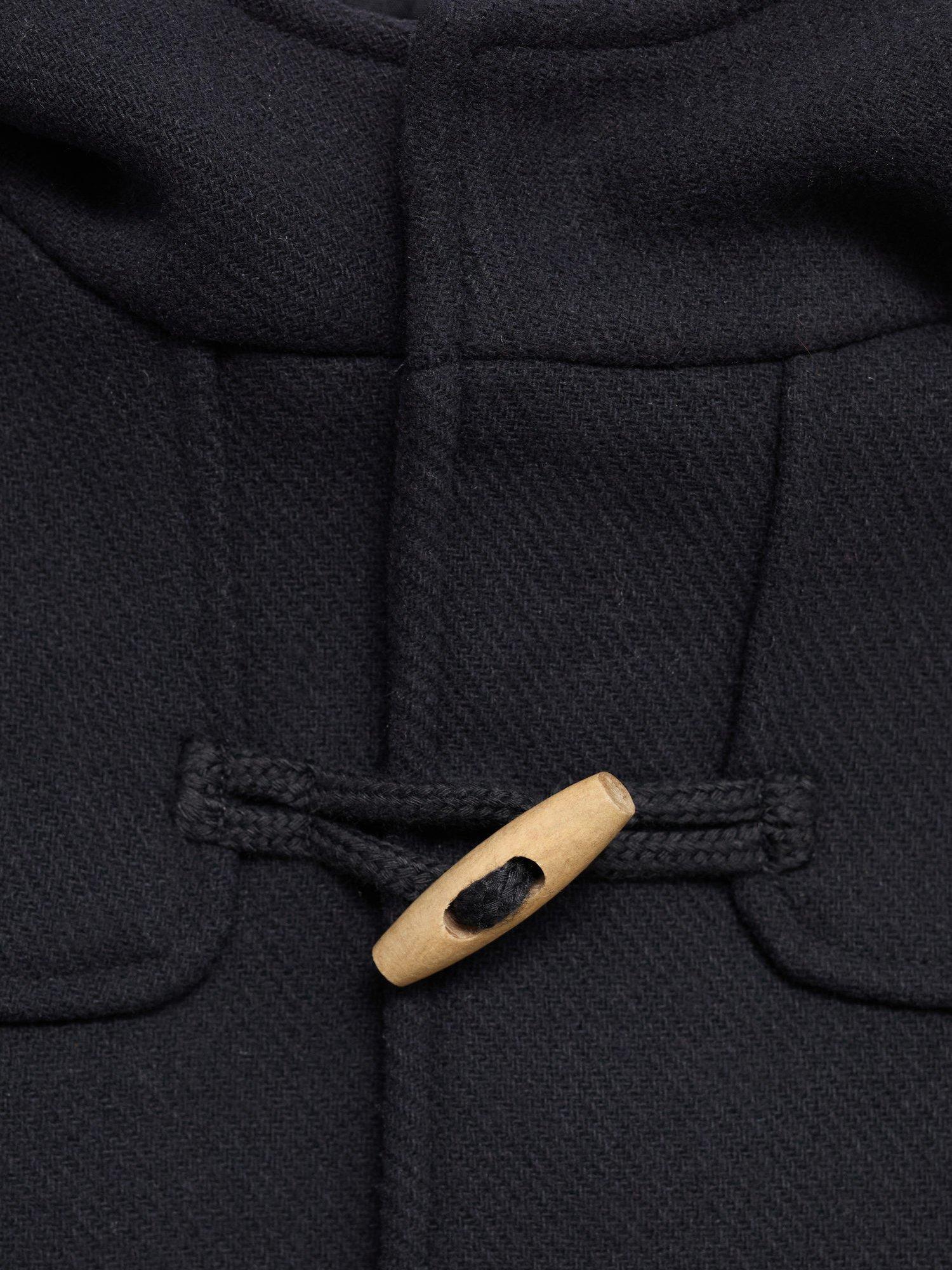 Product image 6 of 6, which shows Mango Kids' Toby Hooded Duffle Coat, Navy, 12 years