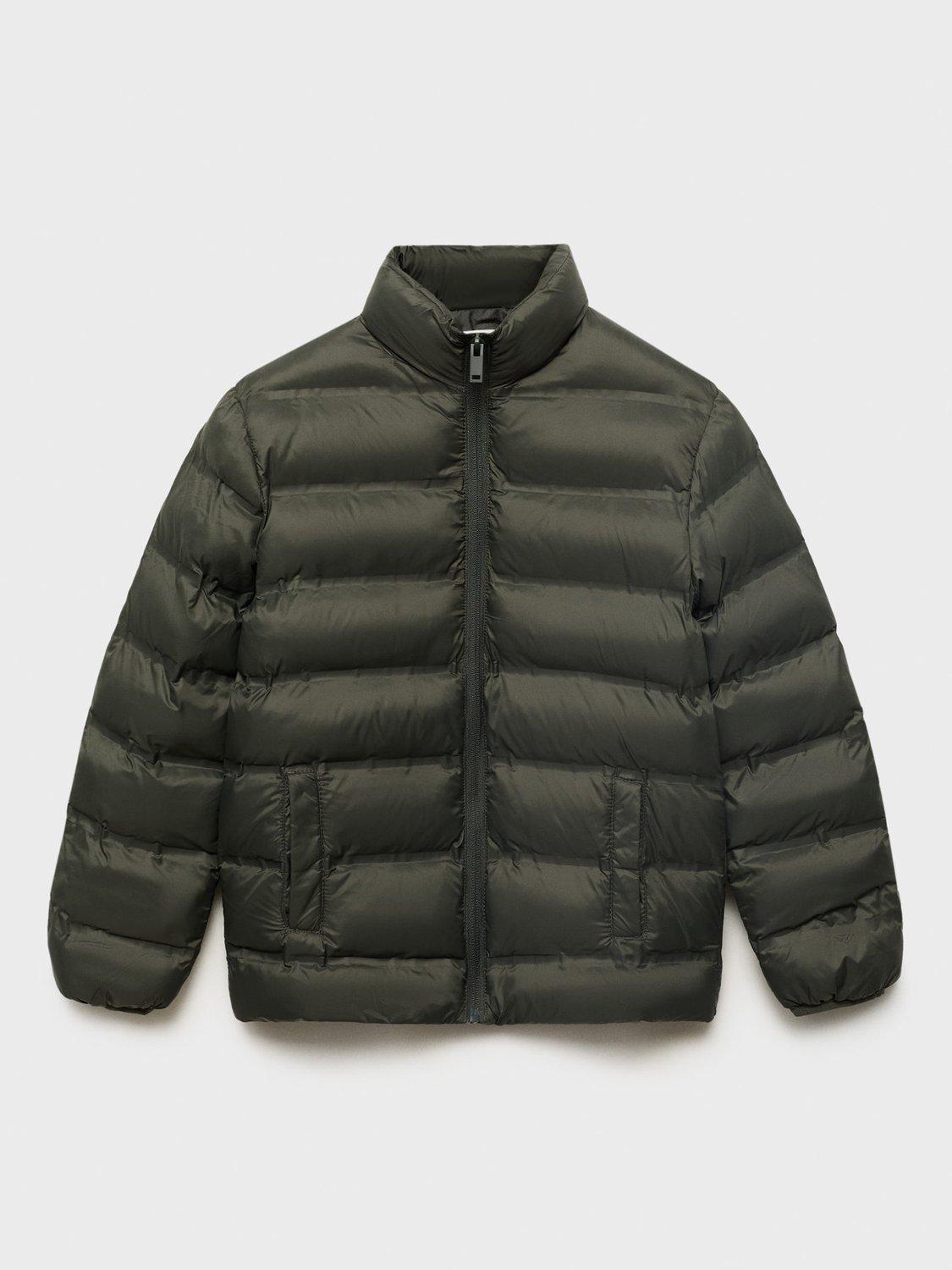 Product image 2 of 6, which shows Mango Kids' Unico Puffer Jacket, Medium Green, 6 years