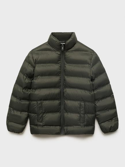 Mango Kids' Unico Puffer Jacket - view 2, Medium Green