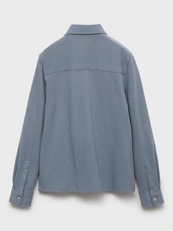 Mango Kids' Fran Long Sleeve Shirt, Medium Blue - view 2, Medium Blue