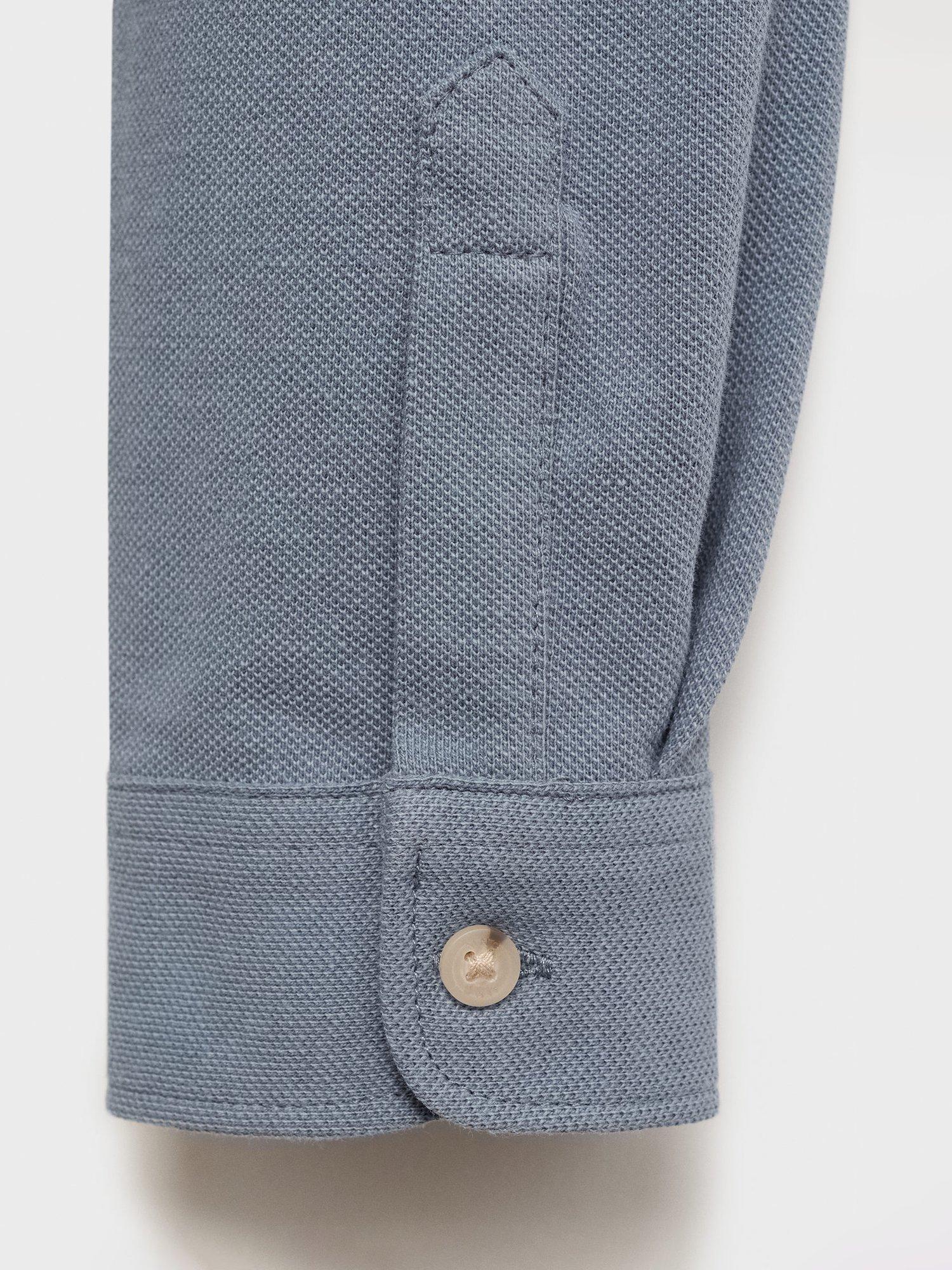 Product image 3 of 4, which shows Mango Kids' Fran Long Sleeve Shirt, Medium Blue, 6 years