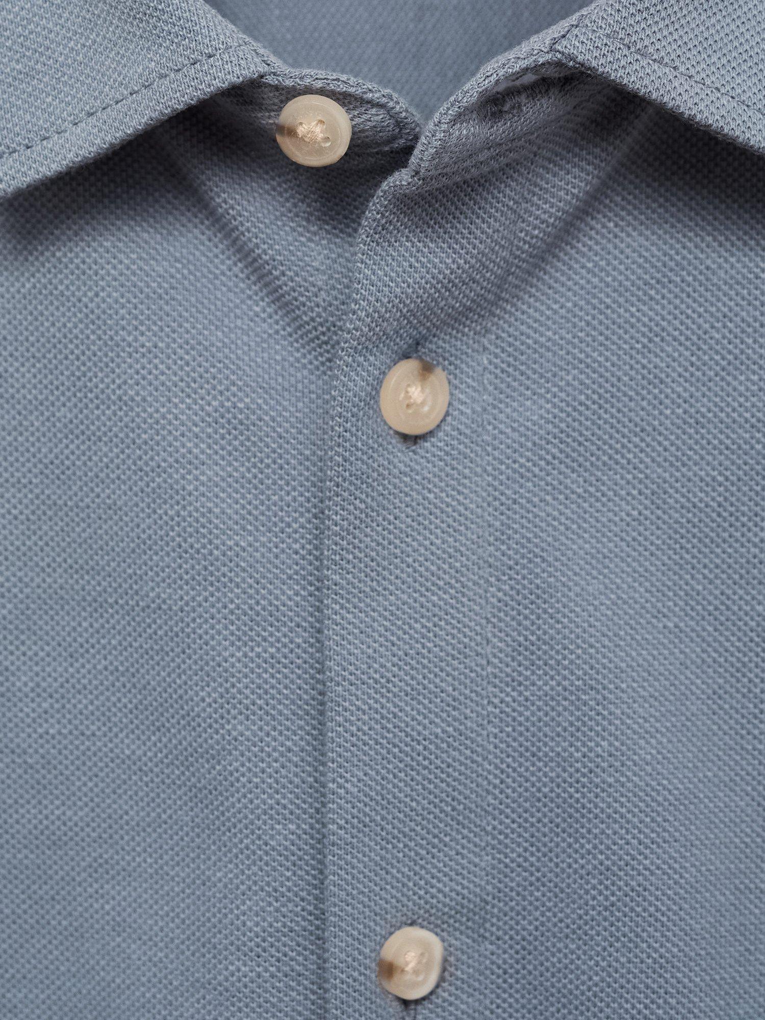 Product image 4 of 4, which shows Mango Kids' Fran Long Sleeve Shirt, Medium Blue, 6 years