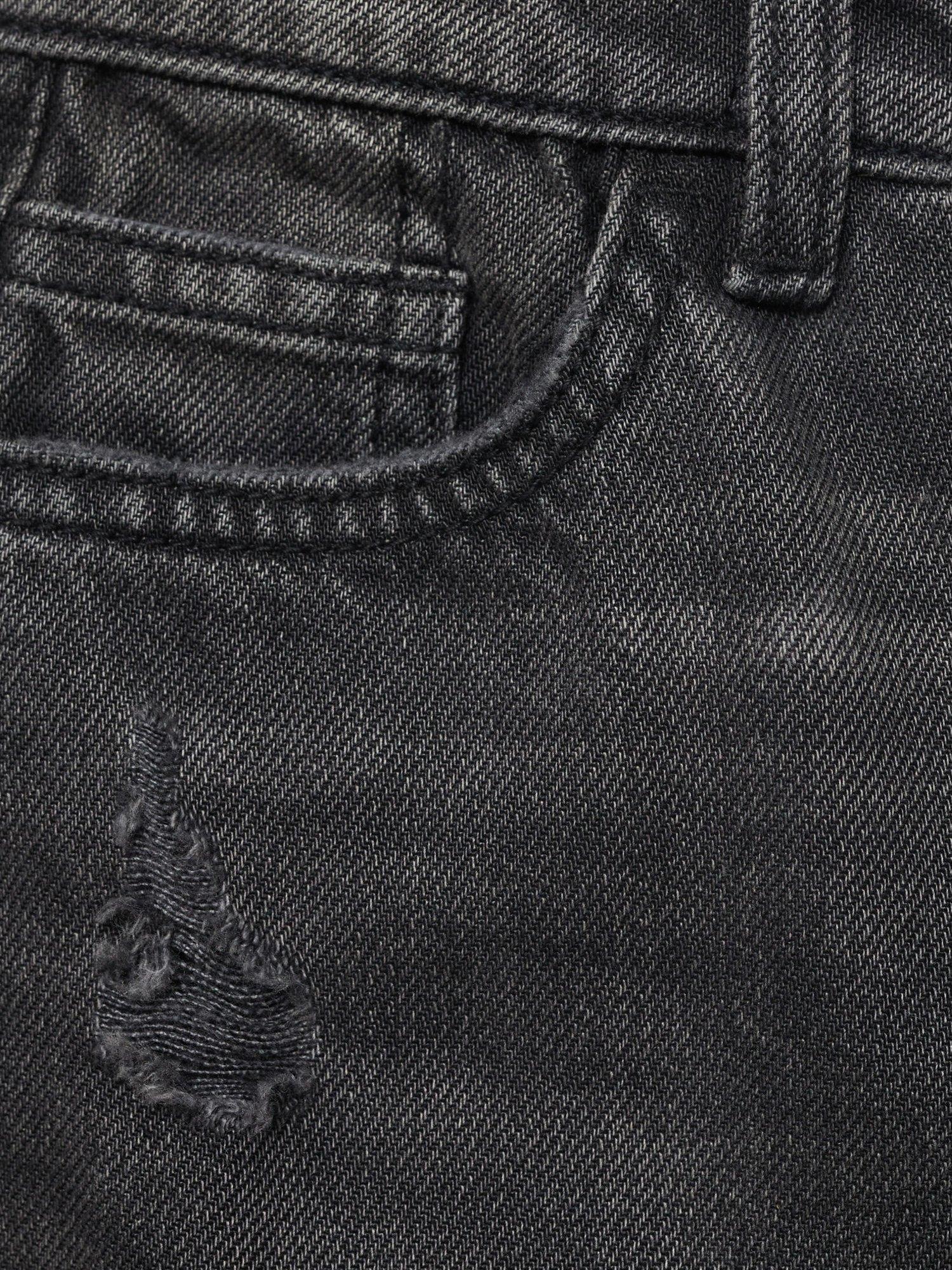 Product image 5 of 5, which shows Mango Kids' Denim Dad Jeans, Open Grey, 6 years