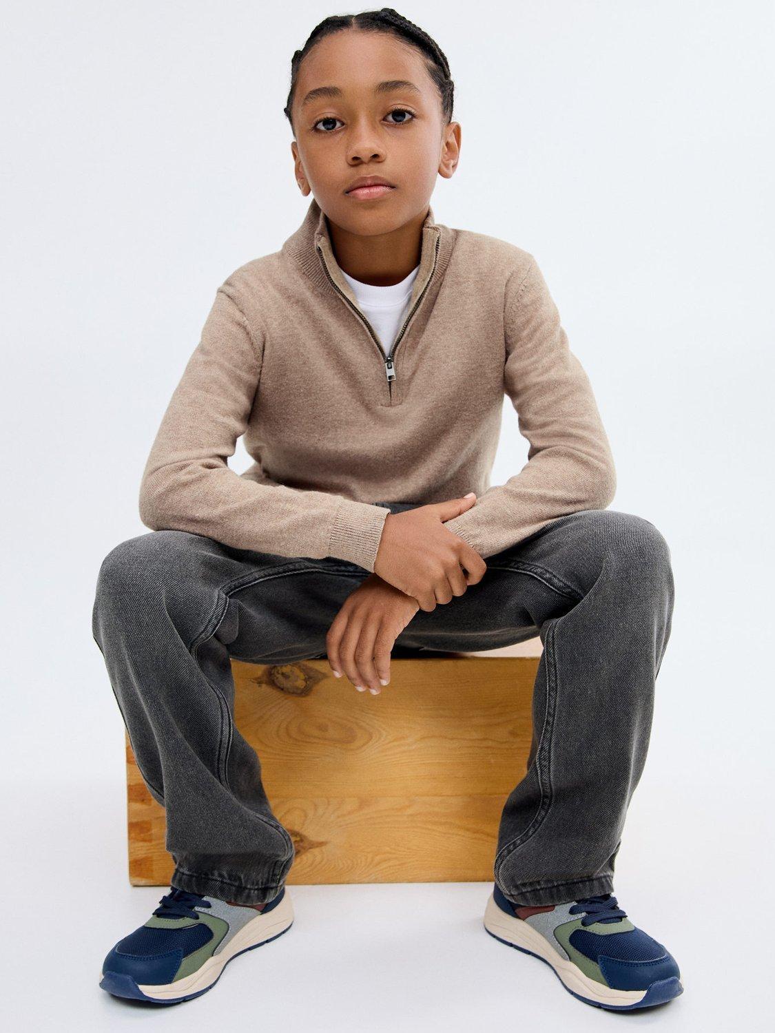 Product image 5 of 6, which shows Mango Kids' Denim Jogger Jeans, Grey, 11 years