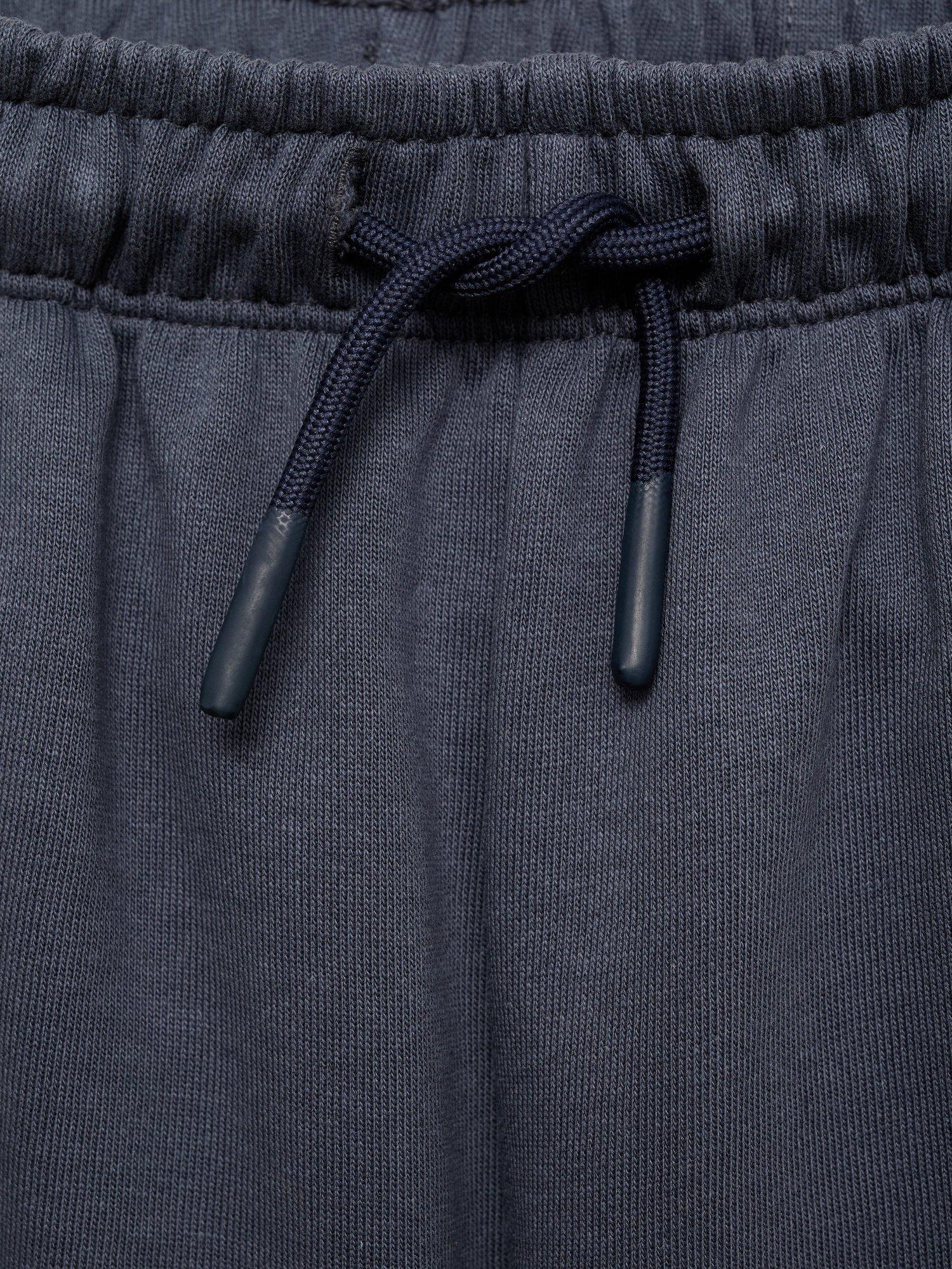 Product image 6 of 6, which shows Mango Kids' Cotton Drawstring Joggers, Dark Grey, 7 years