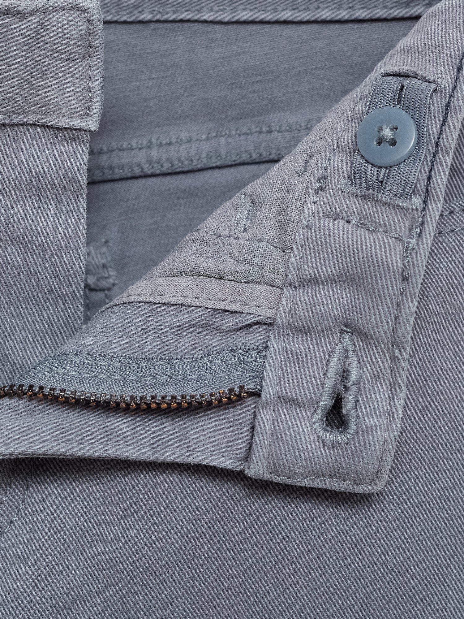 Product image 4 of 4, which shows Mango Kids' Peru Cotton Blend Trousers, Medium Blue, 7 years