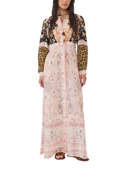 Hayley Menzies Desert Loom Pure Silk Shirt Dress, Multi, Multi