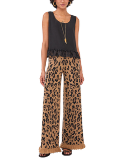 Hayley Menzies Cosmic Cat Wool Rich Knitted Trousers, Brown Multi, Brown Multi