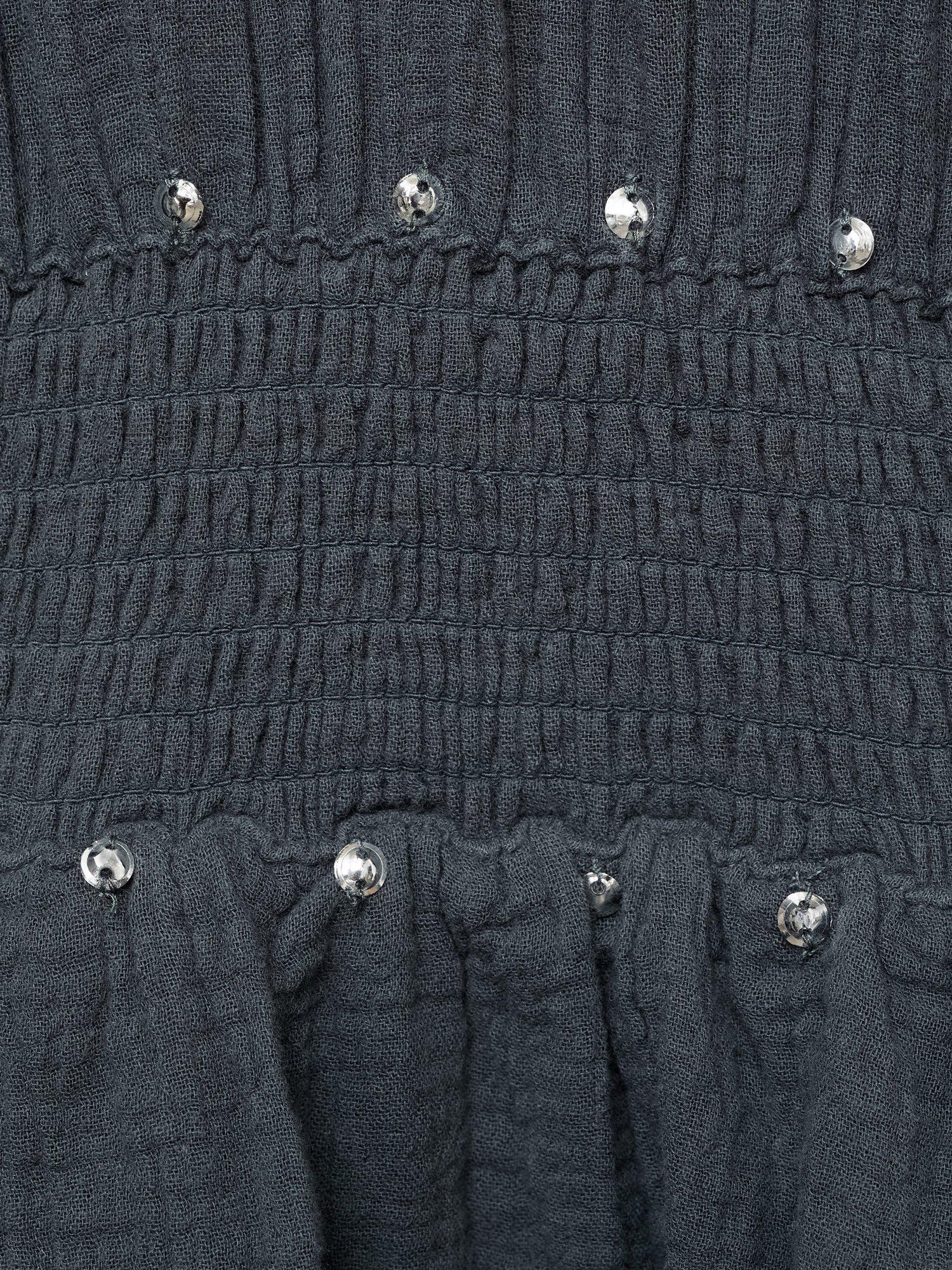 Product image 4 of 4, which shows Mango Kids' Melissa Dress, Charcoal, 10 years