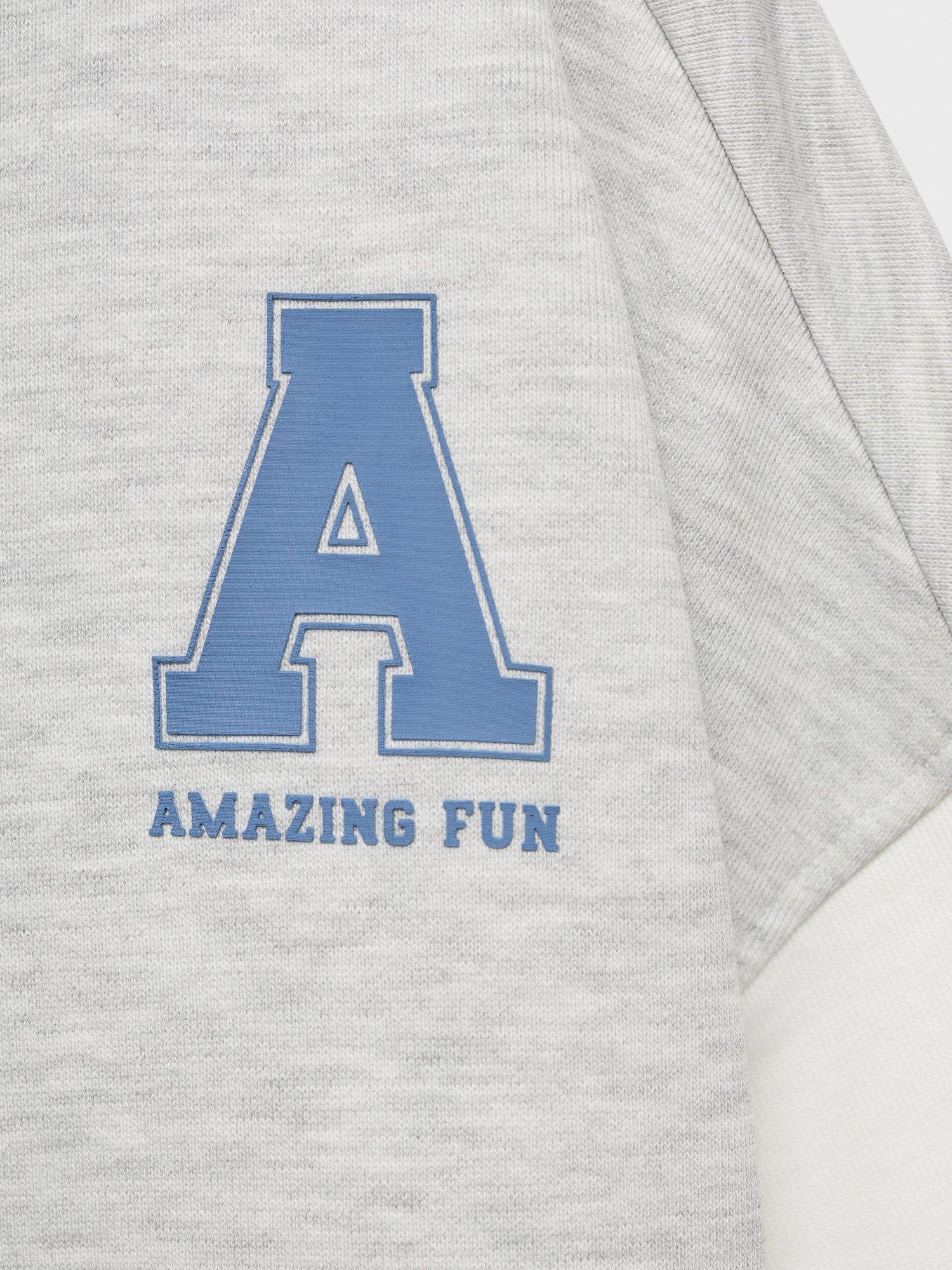 Product image 4 of 4, which shows Mango Kids' Amazing Sweatshirt, Light Grey, 11-12 years