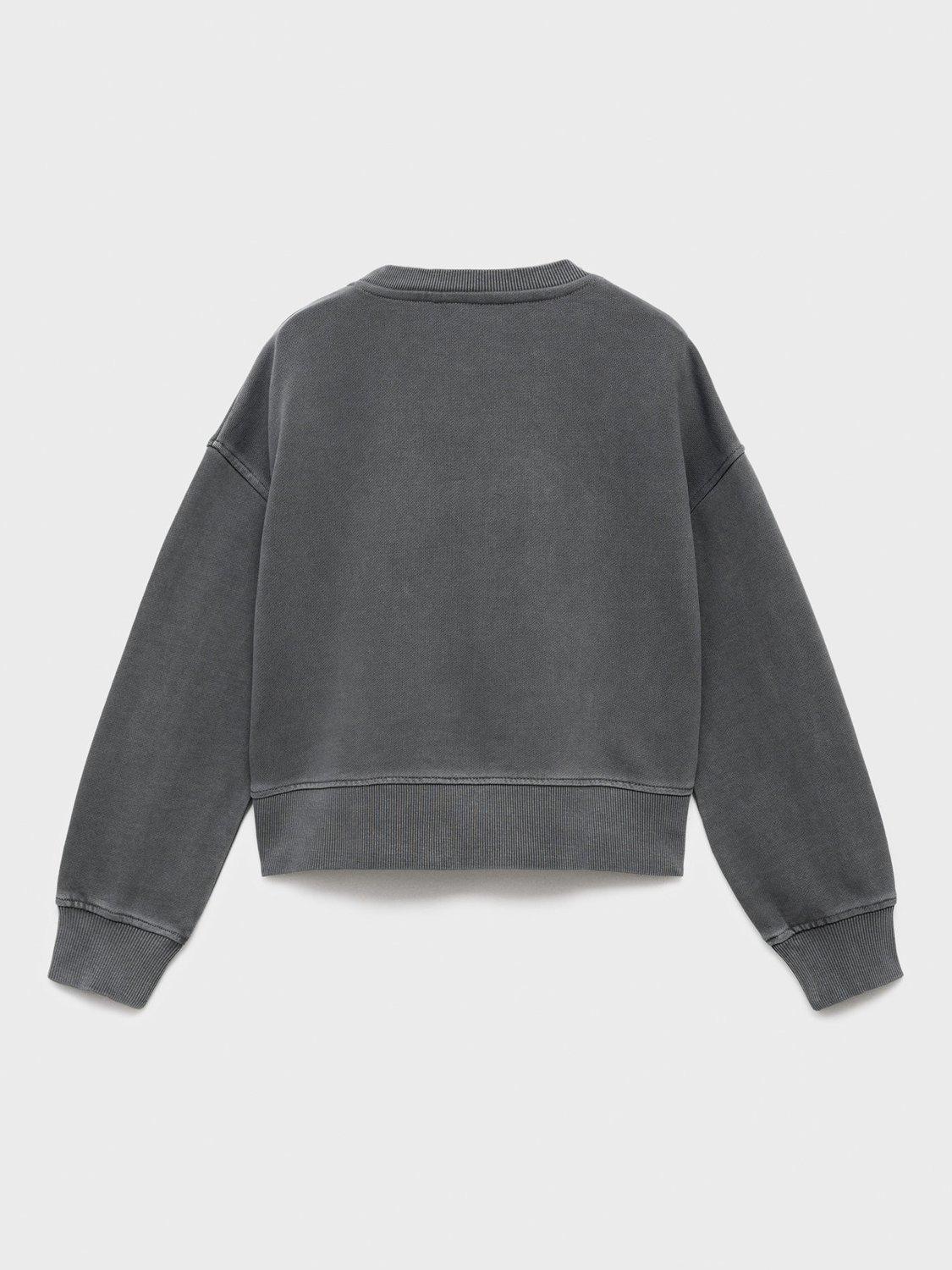 Product image 2 of 4, which shows Mango Kids' NY Sweatshirt, Charcoal, 5-6 years