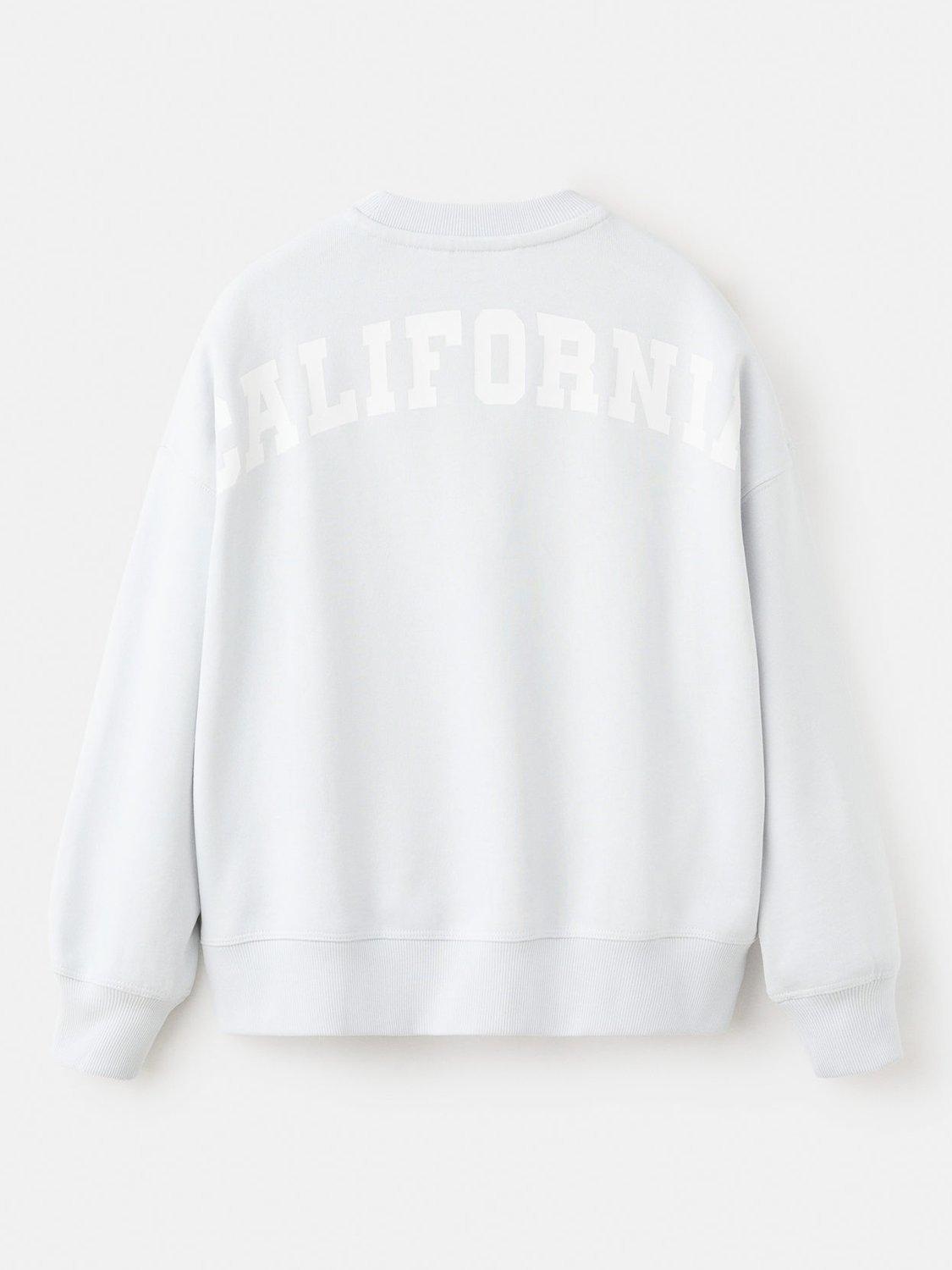 Product image 2 of 4, which shows Mango Kids' Spirit Sweatshirt, Pale Blue, 7-8 years