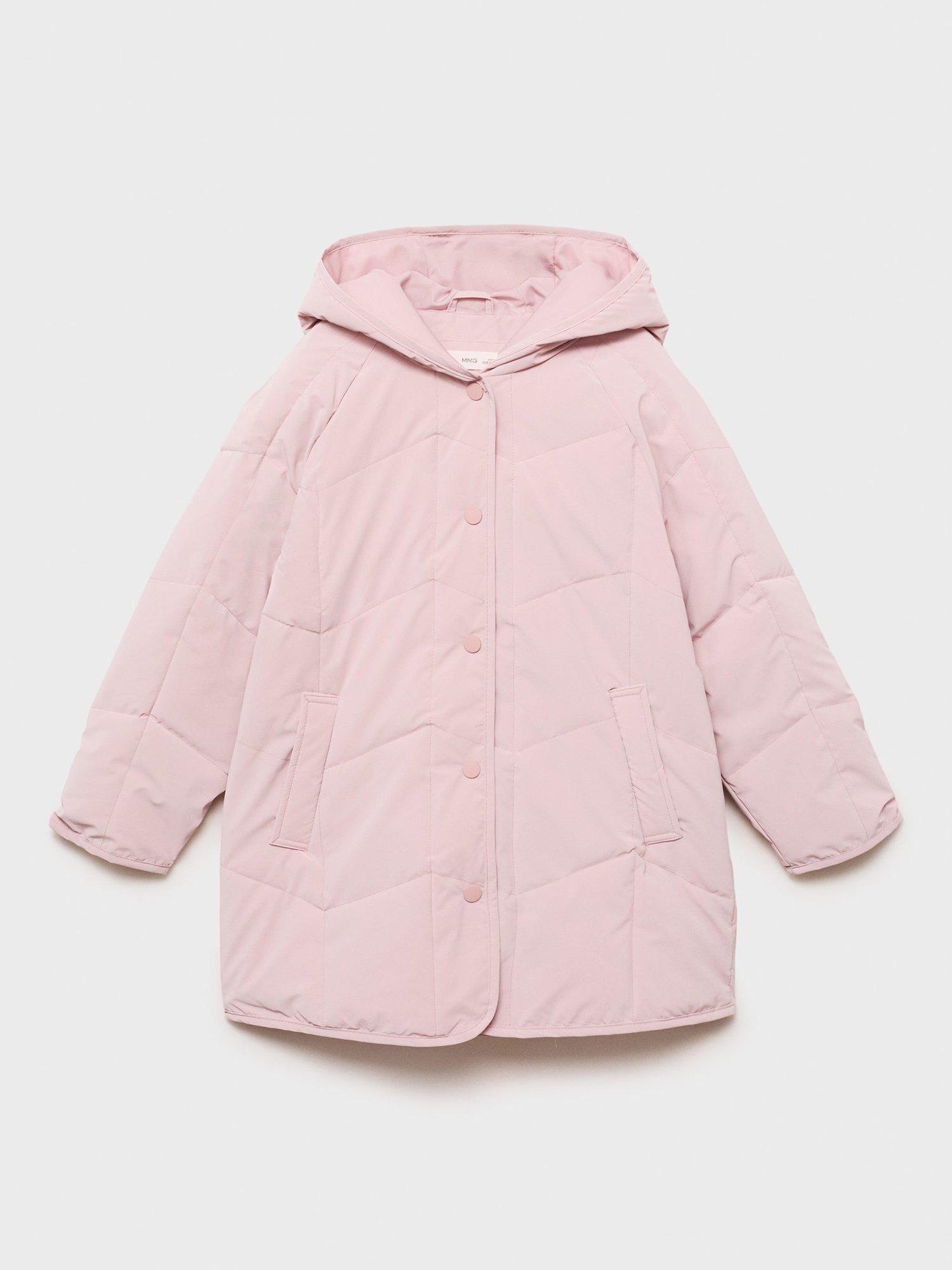 Product image 3 of 7, which shows Mango Kids' Bea Quilted Coat, Pink, 10 years