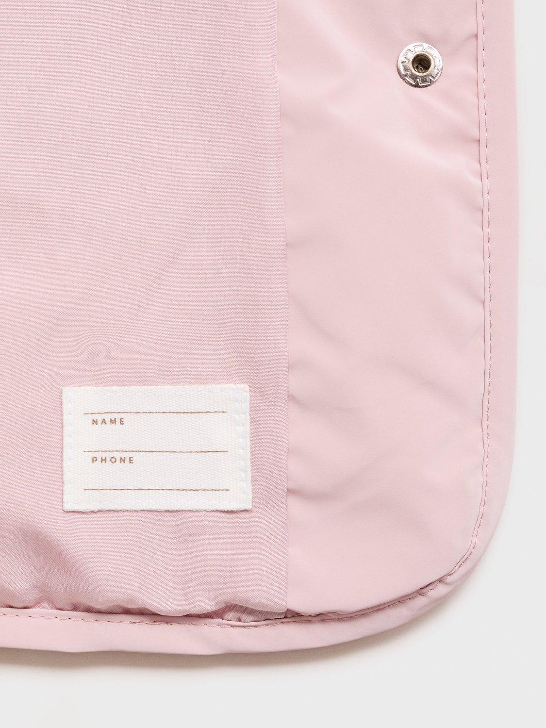 Product image 5 of 7, which shows Mango Kids' Bea Quilted Coat, Pink, 10 years