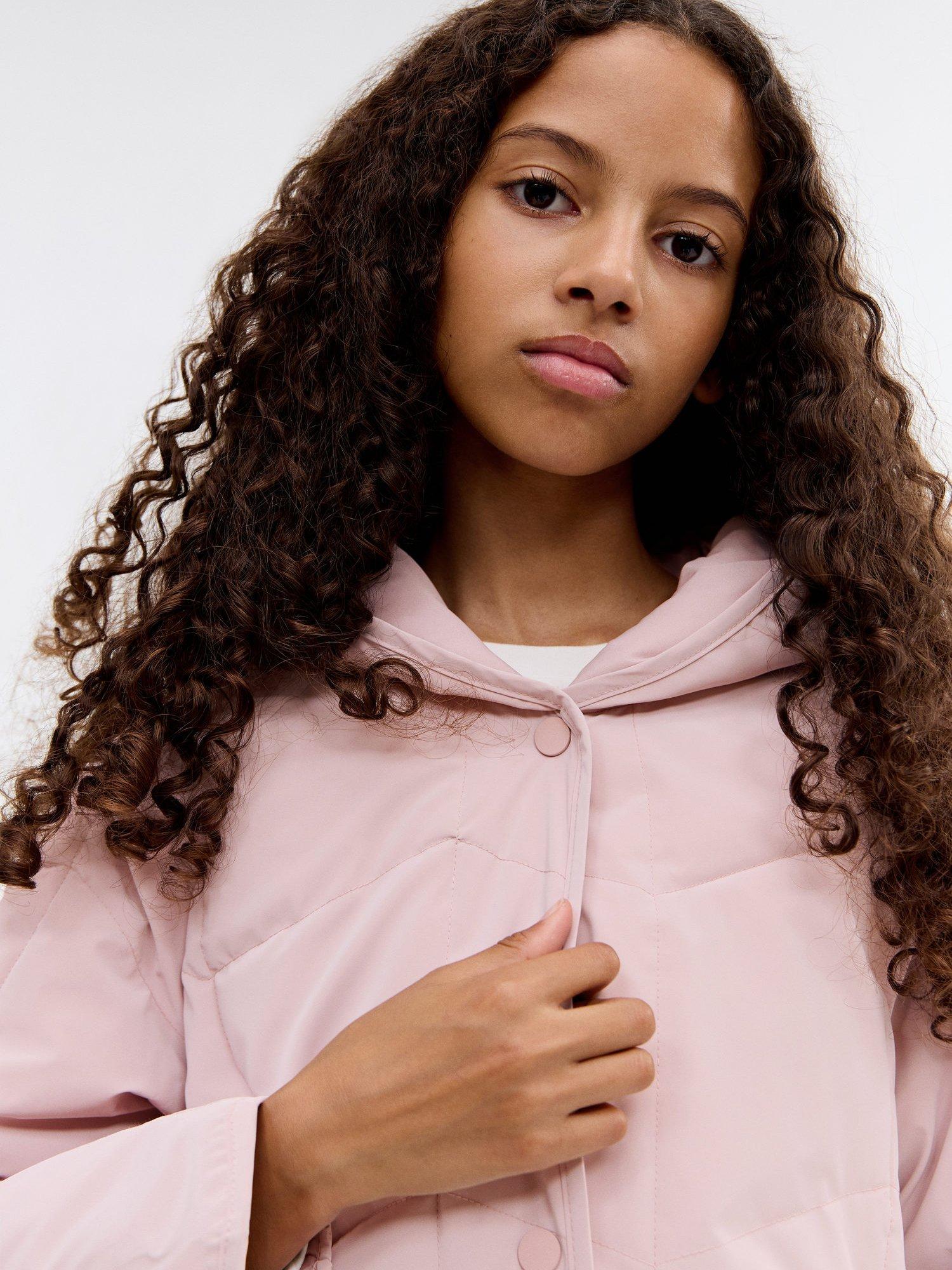 Product image 6 of 7, which shows Mango Kids' Bea Quilted Coat, Pink, 10 years