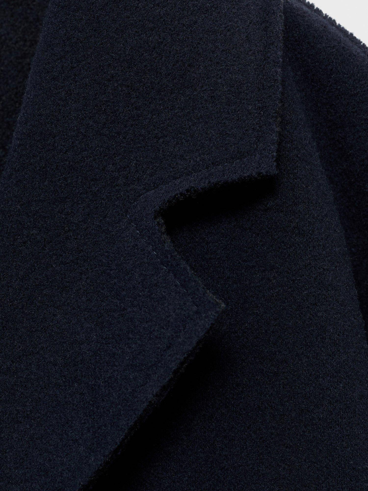 Product image 6 of 6, which shows Mango Kids' Carla Single Breasted Midi Coat, Navy, 11 years
