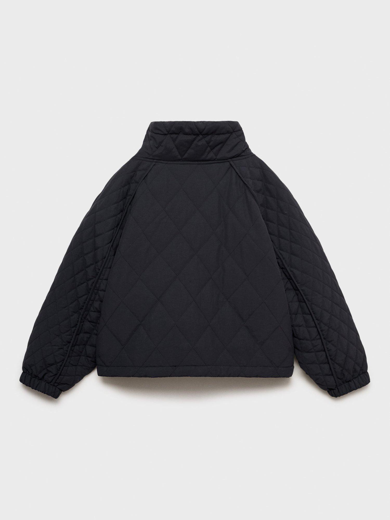 Product image 4 of 7, which shows Mango Kids' Filipa Textured Jacket, Navy, 11 years