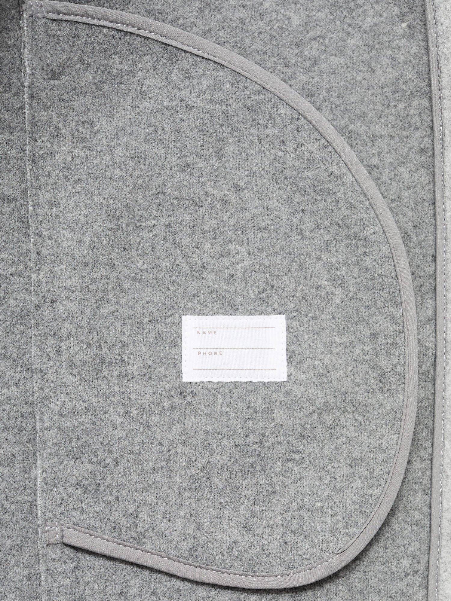 Product image 3 of 4, which shows Mango Kids' Sandra Hooded Midi Coat, Grey, 9 years