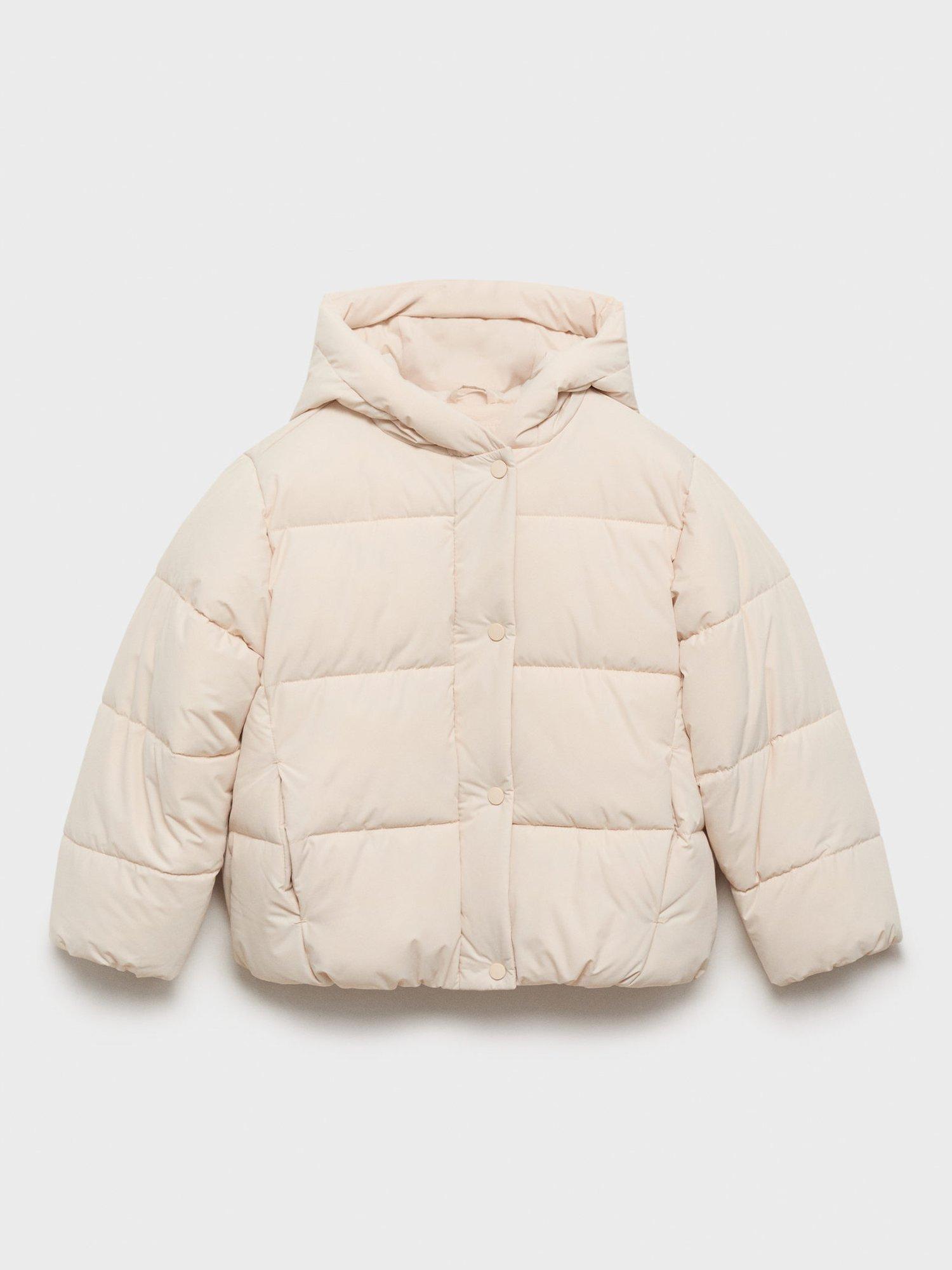 Product image 3 of 7, which shows Mango Kids' Tina Quilted Jacket, Light Beige, 10 years