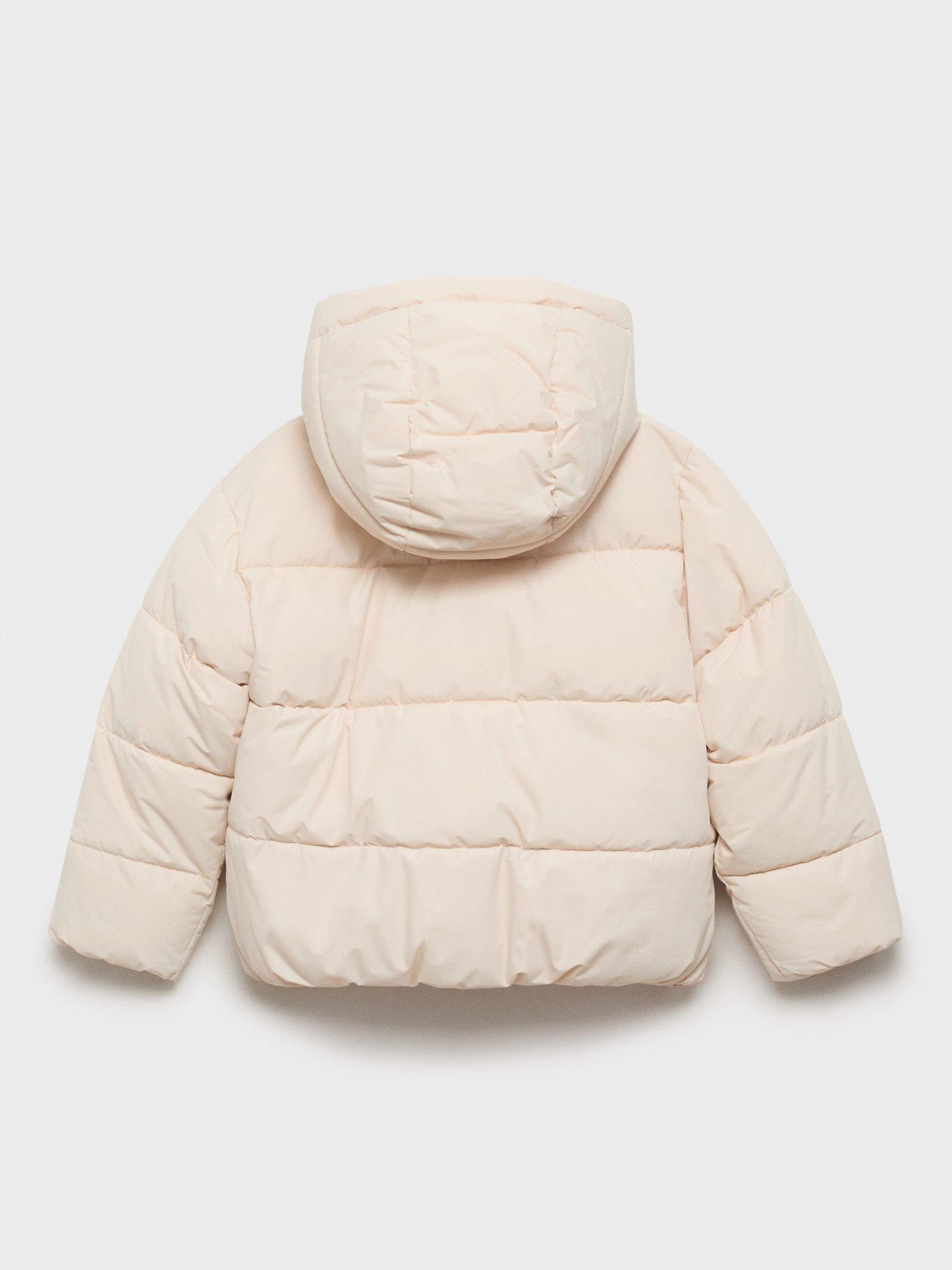 Product image 4 of 7, which shows Mango Kids' Tina Quilted Jacket, Light Beige, 10 years