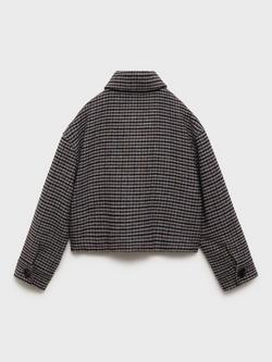 Mango Kids' Vivian Tweed Coat, Dark Red/Multi - view 2, Dark Red/Multi