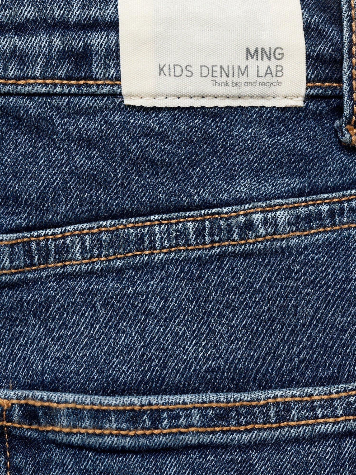 Product image 4 of 5, which shows Mango Kids' Sabrina Denim Skirt, Open Blue, 8 years