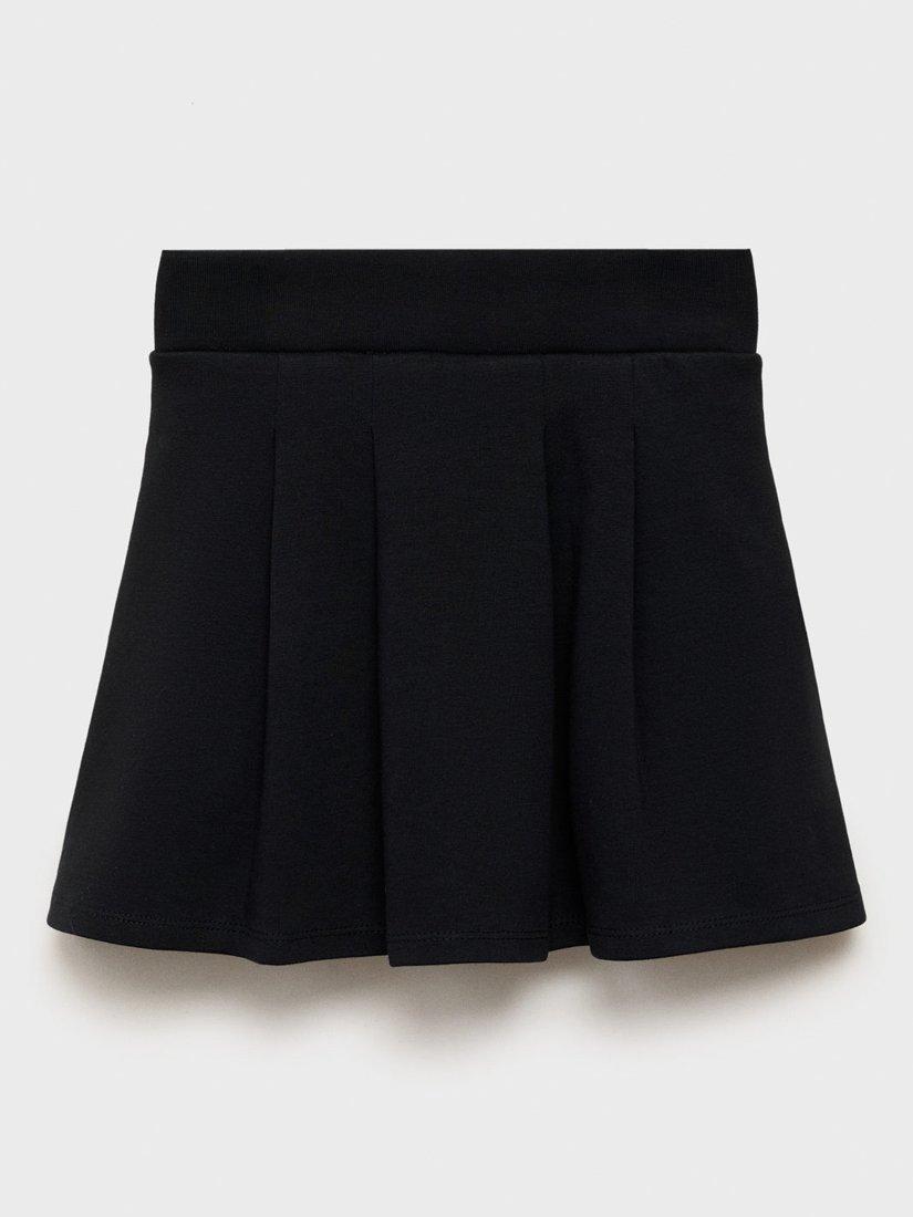 Product image 1 of 4, which shows Mango Kids' Cotton Blend Skirt, Black, 5-6 years